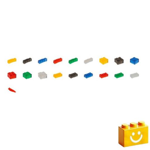 Q-BRiCKS | 1000 db-os vegyes, 100% kompatibilis építőkocka készlet átlátszó színekben | elsősorban óvodáknak (alapkockák)
