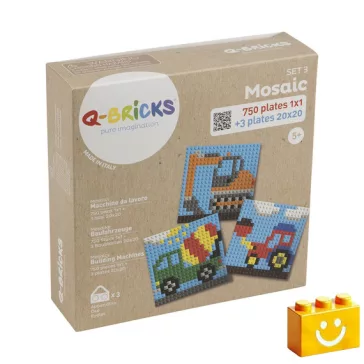   Q-BRiCKS | Építőgépes készségfejlesztő mozaik építőjáték készlet