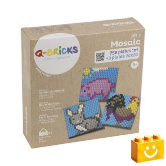   Q-BRiCKS | Háziállatos készségfejlesztő mozaik építőjáték készlet