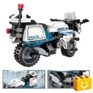 QMAN 11016 - Rendőrmotor építőjáték - 100% kompatibilis minden más kedvelt márkával