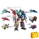 QMAN 1412 - 6 az 1-ben Árész a szuper robot építőjáték - 100% kompatibilis minden más kedvelt márkával