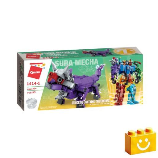 QMAN 1414 - 6 az 1-ben Sura Mecha a dinoszaurusz transformer építőjáték - 100% kompatibilis minden más kedvelt márkával