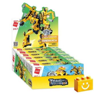   QMAN 1417 - 6 az 1-ben Munkagép robot építőjáték - 100% kompatibilis minden más kedvelt márkával