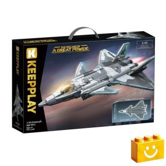   QMAN 22020 - Chengdu J–20 lopakodó harci repülőgép - 100% technic-kompatibilis építőjáték
