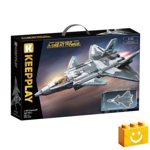 QMAN 22020 - Chengdu J–20 lopakodó harci repülőgép - 100% technic-kompatibilis építőjáték