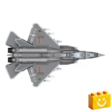   QMAN 23019 - Shenyang J-35 lopakodó hordozó alapú vadászgép és reptéri járművek - 100% technic-kompatibilis építőjáték