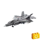 QMAN 23019 - Shenyang J-35 lopakodó hordozó alapú vadászgép és reptéri járművek - 100% technic-kompatibilis építőjáték