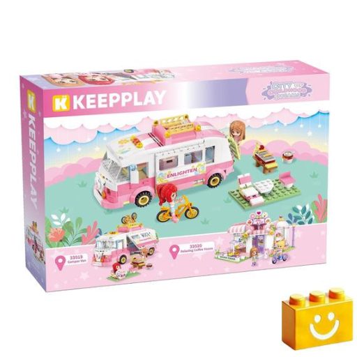 QMAN 33019 Keepplay - Lakókocsi kaland építőjáték - 100% kompatibilis minden más kedvelt márkával