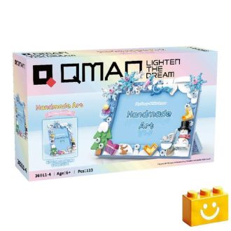   QMAN 36011-4 - Téli világ képkeret építőjáték - 100% kompatibilis minden más kedvelt márkával
