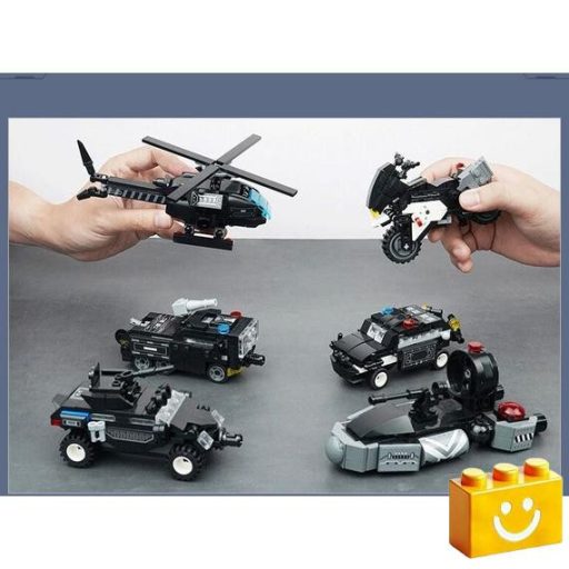 QMAN 41107 - 6 az 1-ben SWAT Mecha harci robot építőjáték - 100% kompatibilis minden más kedvelt márkával