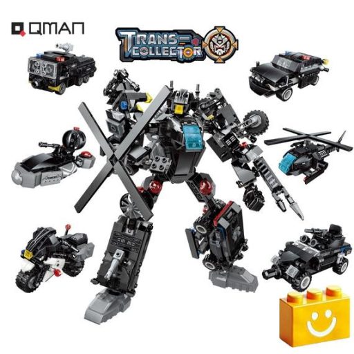 QMAN 41107 - 6 az 1-ben SWAT Mecha harci robot építőjáték - 100% kompatibilis minden más kedvelt márkával