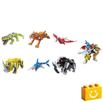   QMAN 41114 - Beast Lord Mecha 6 az 1-ben őslényes építőjáték - 100% kompatibilis minden más kedvelt márkával