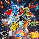 QMAN 41114 - Beast Lord Mecha 6 az 1-ben őslényes építőjáték - 100% kompatibilis minden más kedvelt márkával