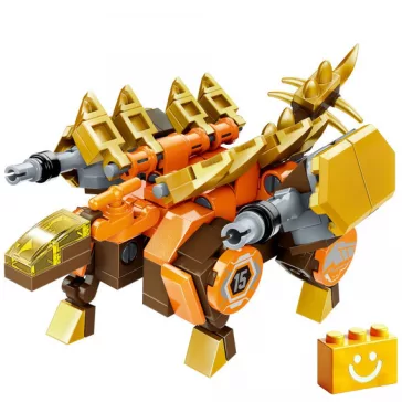   QMAN 41215 - Csodakocka - Acélgerincű Stegosaurus építőjáték - 100% kompatibilis minden más kedvelt márkával