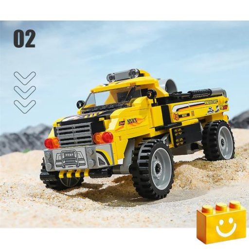 QMAN 42108 - 3 az 1-ben Csőrös kamion, Pick-up, Cross-autó építőjáték - 100% kompatibilis minden más kedvelt márkával