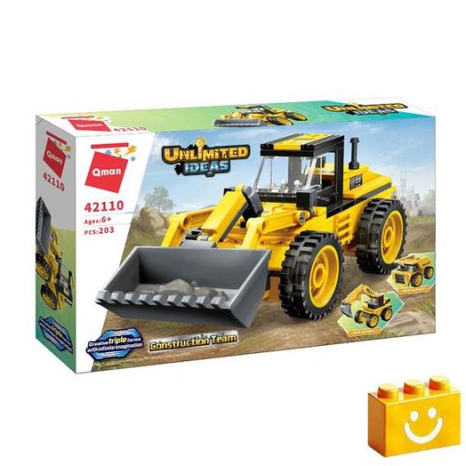 QMAN 42110 - 3 az 1-ben Munkagépek építőjáték - 100% kompatibilis minden más kedvelt márkával
