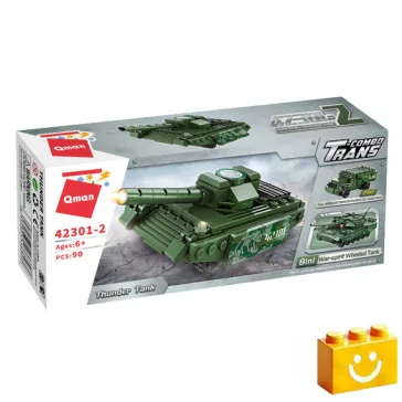   QMAN 42301 - 8 az 1-ben Háborús tank építőjáték - 100% kompatibilis minden más kedvelt márkával