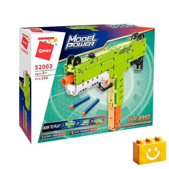 QMAN 52003 - UZI Játék géppisztoly - 100% technic-kompatibilis építőjáték QMAN 52003 - UZI Játék géppisztoly - 100% technic-kompatibilis építőjáték