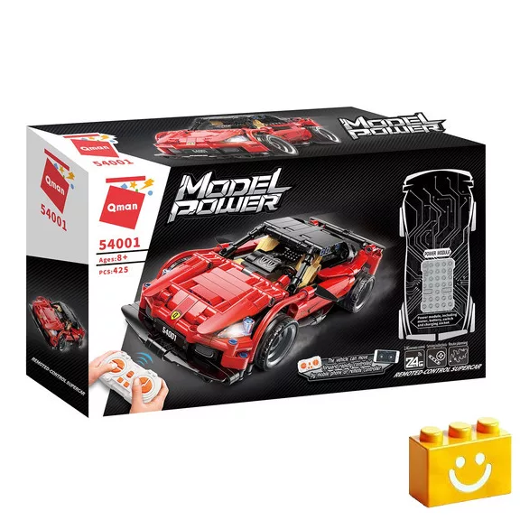 QMAN 54001 - Tech piros sportautó - 100% technic-kompatibilis építőjáték QMAN 54001 - Tech piros sportautó - 100% technic-kompatibilis építőjáték