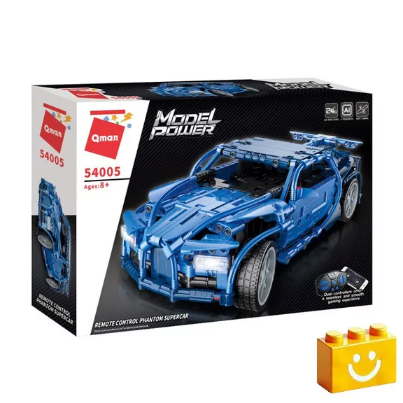 QMAN 54005 - Phantom kék sportautó - 100% technic-kompatibilis építőjáték QMAN 54005 - Phantom kék sportautó - 100% technic-kompatibilis építőjáték