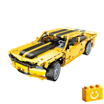   QMAN 54006 - Sárga sportautó - 100% technic-kompatibilis építőjáték