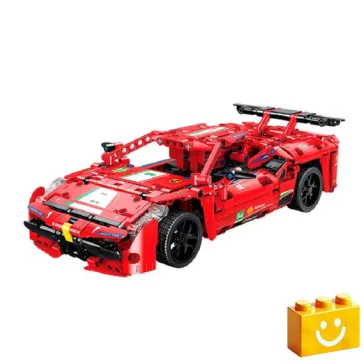   QMAN 54007 - Lightning Flame piros versenyautó - 100% technic-kompatibilis építőjáték
