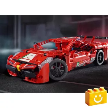   QMAN 54007 - Lightning Flame piros versenyautó - 100% technic-kompatibilis építőjáték