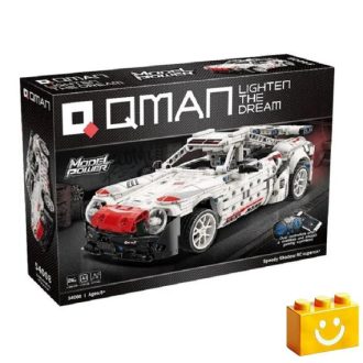   QMAN 54008 - Speedy Shadow fehér sportautó - 100% technic-kompatibilis építőjáték