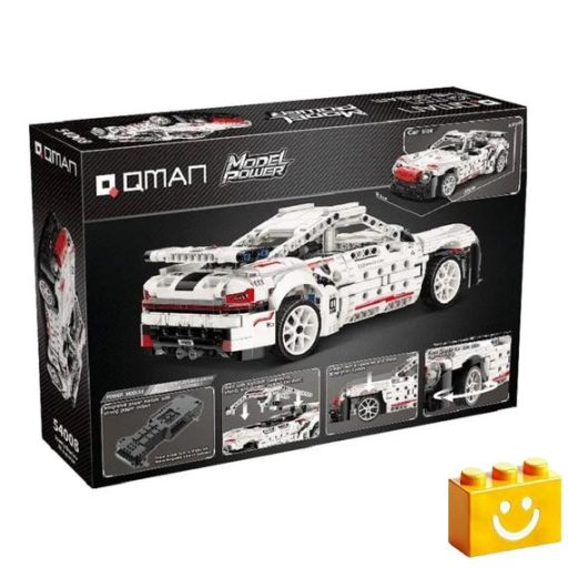QMAN 54008 - Speedy Shadow fehér sportautó - 100% technic-kompatibilis építőjáték