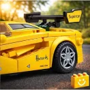 QMAN 91001 - Speedster sárga sportautó építőjáték - 100% kompatibilis minden más kedvelt márkával