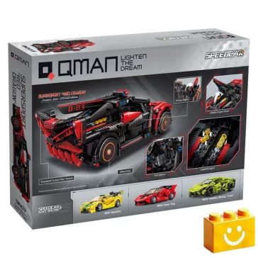   QMAN 91003 - Vörös Sárkány sportautó - 100% technic-kompatibilis építőjáték