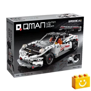   QMAN 91008 - Alabaster Glider fehér sportautó építőjáték - 100% technic-kompatibilis építőjáték