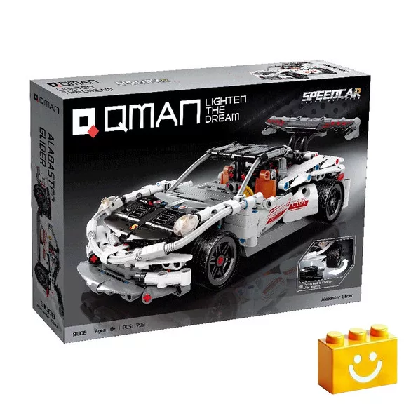 QMAN 91008 - Alabaster Glider fehér sportautó építőjáték - 100% technic-kompatibilis építőjáték QMAN 91008 - Alabaster Glider fehér sportautó építőjáték - 100% technic-kompatibilis építőjáték