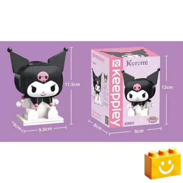   QMAN Keepplay K20811 - Sanrio – Kuromi karakter építőjáték  - 100% kompatibilis minden más kedvelt márkával