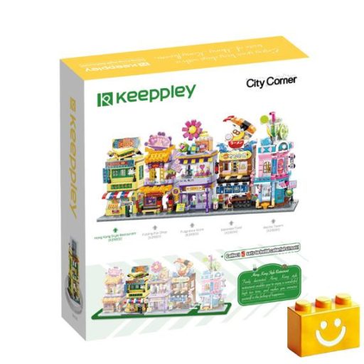 QMAN K28002 Keepplay - Hong Kong étterem és teázó építőjáték - 100% kompatibilis minden más kedvelt márkával