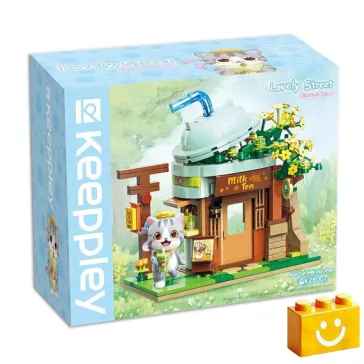   QMAN K28007 Keepplay - Ash macska Milk tea shopja építőjáték - 100% kompatibilis minden más kedvelt márkával