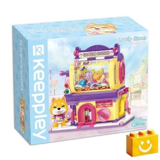   QMAN K28010 Keepplay - Shiba Inu kapszulás játékautomatája építőjáték - 100% kompatibilis minden más kedvelt márkával