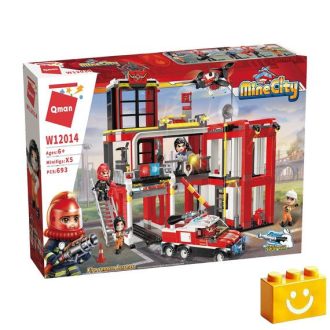   QMAN W12014 - Nagy Tűzoltó Parancsnokság építőjáték - 100% kompatibilis minden más kedvelt márkával
