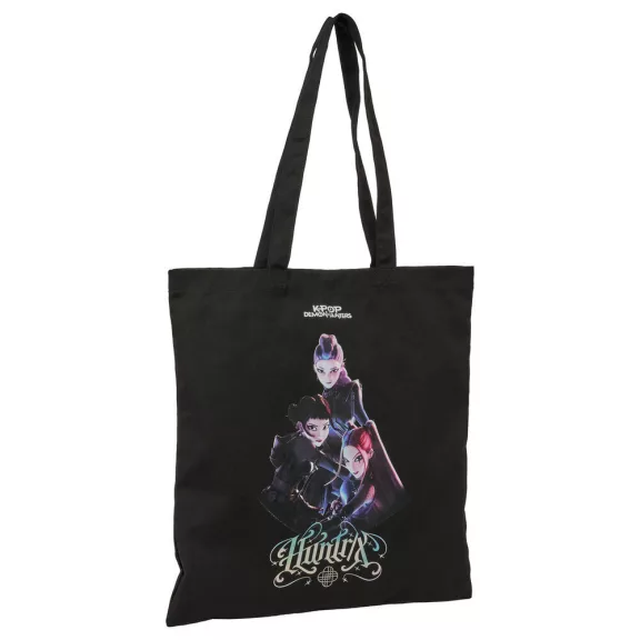 K-pop Démonvadászok Warriors patentos vászon válltáska, bevásárlótáska 42 cm K-pop Démonvadászok Warriors patentos vászon válltáska, bevásárlótáska 42 cm