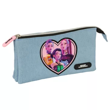   K-pop Démonvadászok Denim Dreams 3 rekeszes tolltartó 22 cm