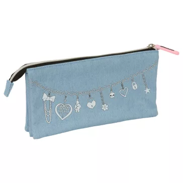   K-pop Démonvadászok Denim Dreams 3 rekeszes tolltartó 22 cm