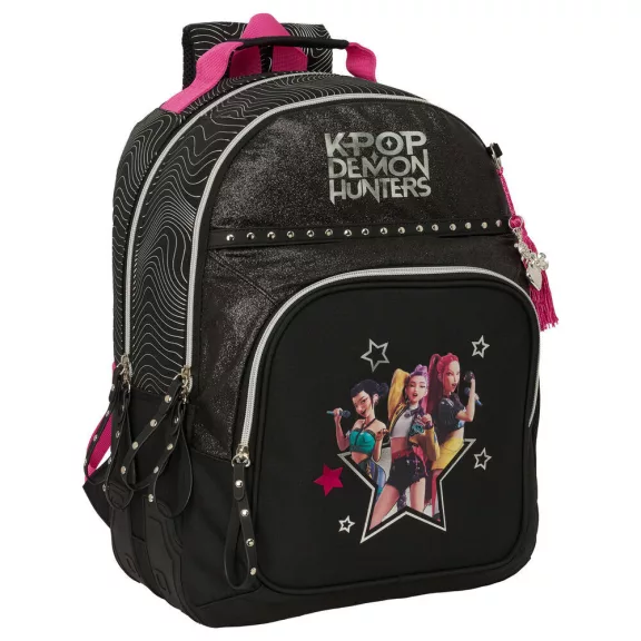 K-pop Démonvadászok Energy Black iskolatáska, táska 42 cm K-pop Démonvadászok Energy Black iskolatáska, táska 42 cm
