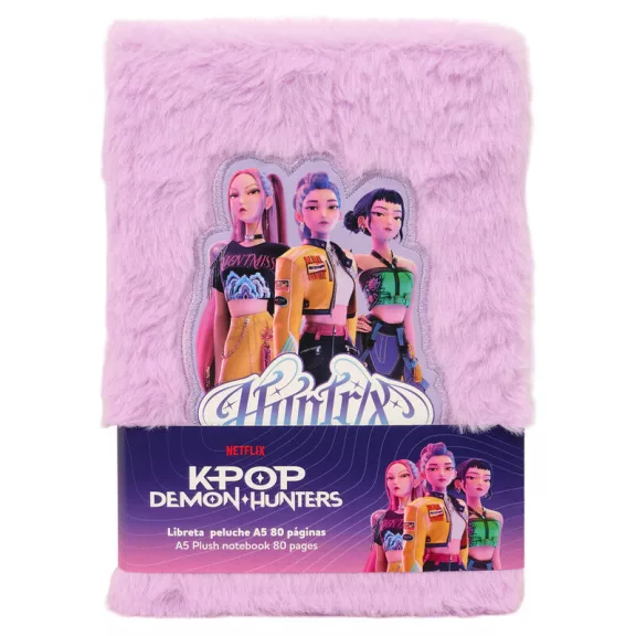 K-pop Démonvadászok Hunterx plüss A5 notesz, jegyzetfüzet K-pop Démonvadászok Hunterx plüss A5 notesz, jegyzetfüzet