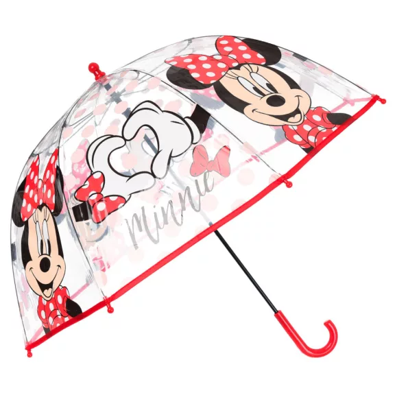 Disney Minnie Lovely gyerek átlátszó esernyő Ø72 cm Disney Minnie Lovely gyerek átlátszó esernyő Ø72 cm