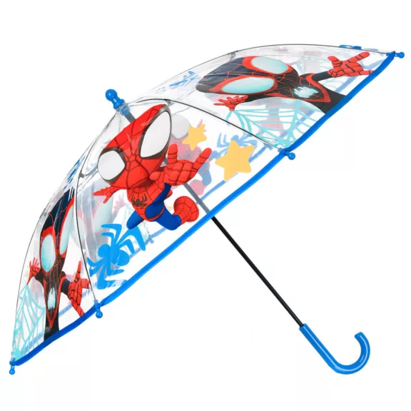 Pókember Spidey Hero gyerek átlátszó esernyő Ø72 cm Pókember Spidey Hero gyerek átlátszó esernyő Ø72 cm