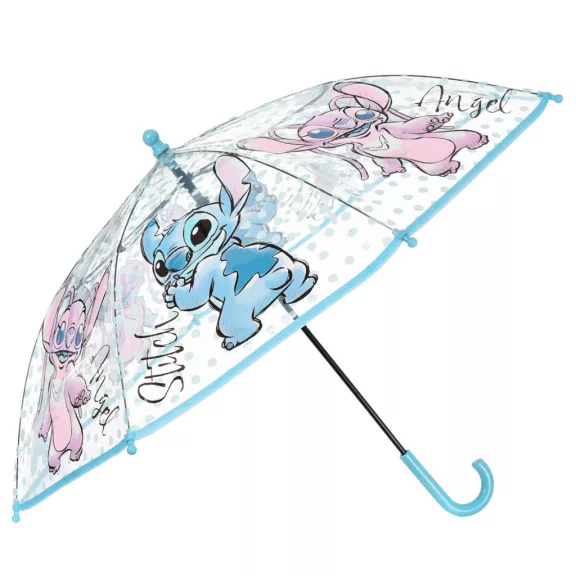 Disney Lilo és Stitch, A csillagkutya Angel gyerek átlátszó esernyő Ø72 cm Disney Lilo és Stitch, A csillagkutya Angel gyerek átlátszó esernyő Ø72 cm