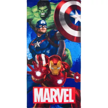   Bosszúállók Shield & Strength fürdőlepedő, strand törölköző 70x140cm (Fast Dry)
