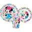 Disney Minnie Feel Good étkészlet, micro műanyag szett, pohárral 260 ml