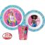 Barbie Stylish étkészlet, micro műanyag szett, pohárral 260 ml