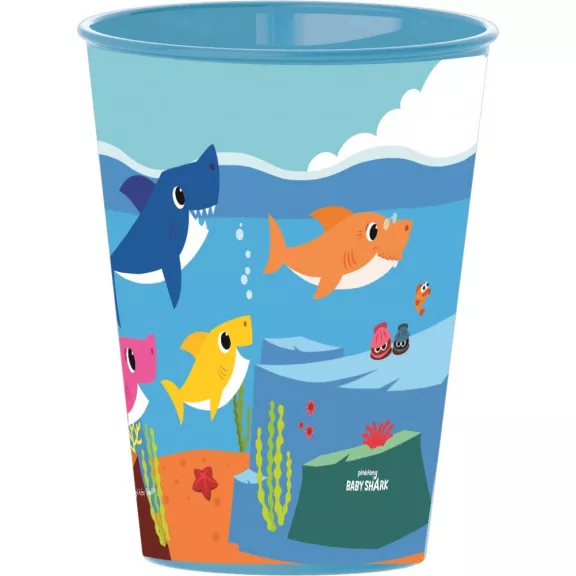 Baby Shark Splashy műanyag pohár 260 ml Baby Shark Splashy műanyag pohár 260 ml